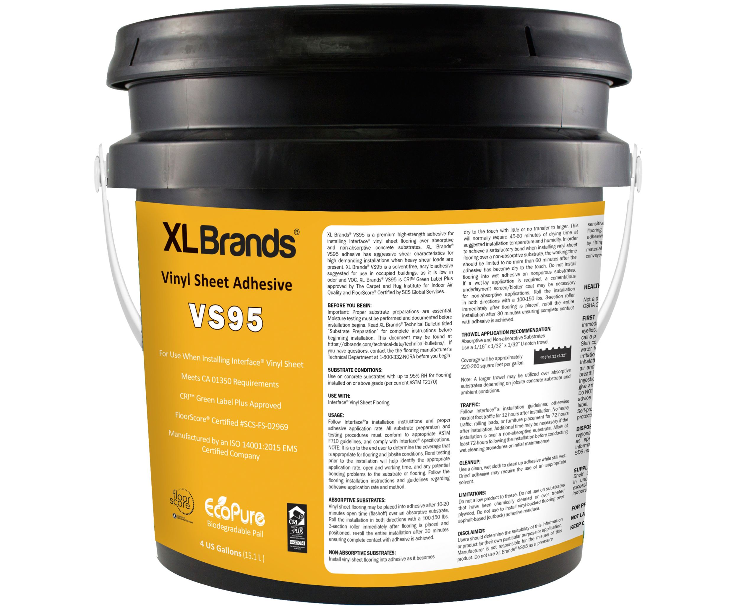 XL Brands VS95 Adhesive - 4 gal, , gallery_image imagen número 2